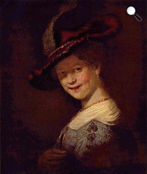 Rembrandt: Fiatal lány, valószínűleg Saskia van Uylenburgh, 1633 (Fotó: Wikiart)