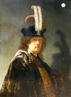 Rembrandt: Önarckép fehér kalaptollal, 1635 (Fotó: Wikiart)