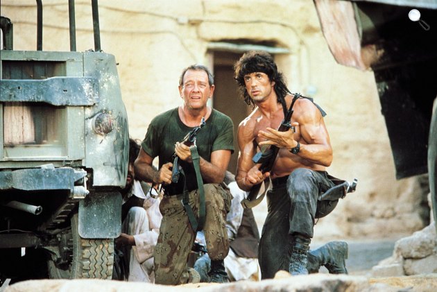 Rambo 3 - Sylvester Stallone és Richard Crenna, 1988 (Fotó: listal.com)