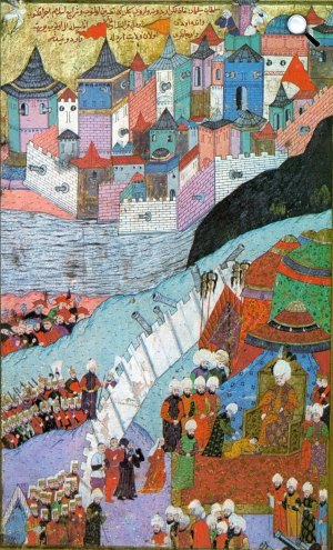 Buda várának török kézre kerülése, 1541. Szejjid Lokman 16. századi krónikájából (Fotó: Wikimédia)