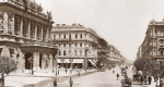 Andrássy út (Sugárút), az Operaházzal a bal oldalon, Budapest, 1896 (Fotó: Fortepan)