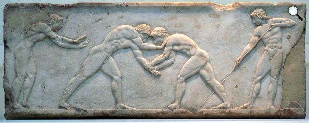 Görög sportolók, ókor (Fotó: Történeti Múzeum, Athén)