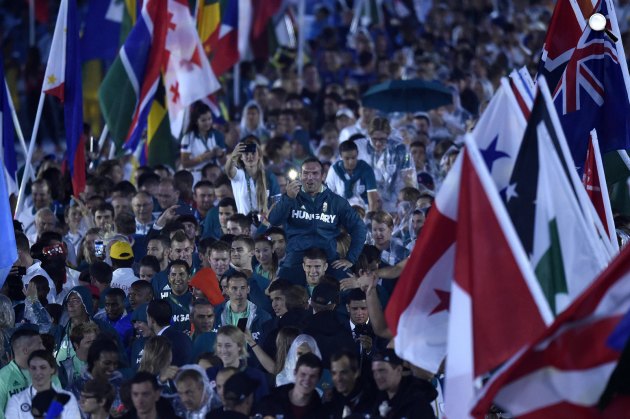 Rio 2016 - Záróünnepségen a magyar sportolók (MTI Fotó: Kovács Tamás)