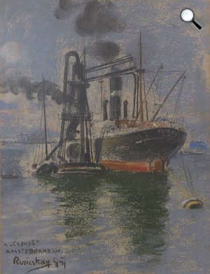 Ruzicskay György: A csíkos Amszterdamban (Fotó: Pintér Aukciósház)