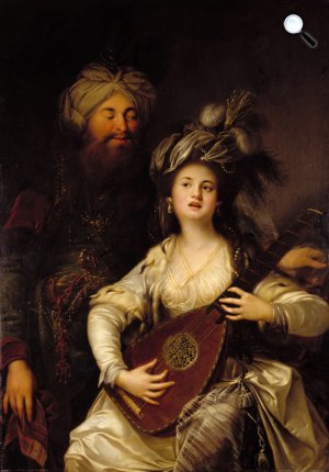 Anton Hickel: Roxalena Hürrem és I. Szulejmán, 1780 (Fotó: Wikiart)
