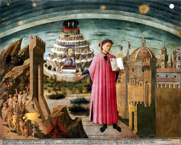 Domenico di Michelino. Dante (Fotó: Wikipédia)
