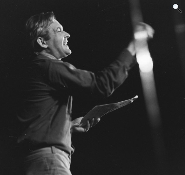 Latinovits Zoltán színművész az Egyetemi Színpadon, 1973 (Fotó: Fortepan)