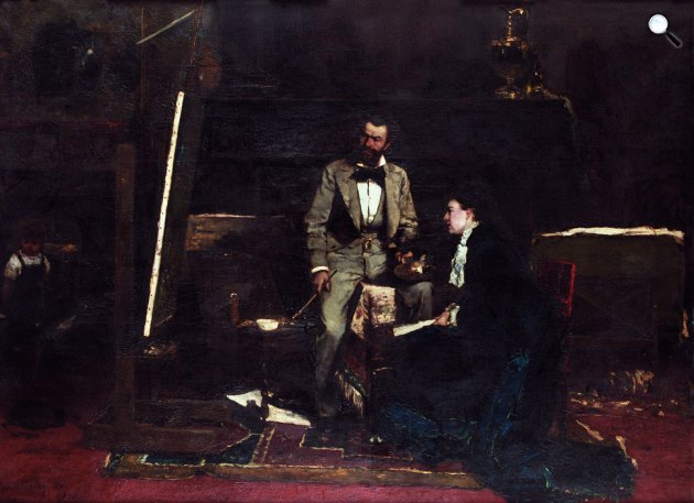 Munkácsy Mihály: Műteremben, 1876 (Fotó: hung-art.hu)