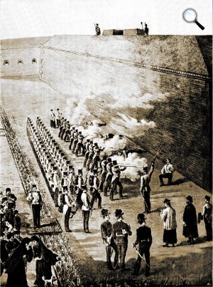 Négy aradi vértanú agyonlövetése, 1849 (Fotó: MEK.OSZK)