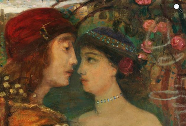 Gulácsy Lajos: Varázslat (A varázsló kertje), 1906-1907, részlet (Fotó: MNG)