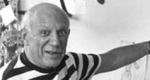Pablo Picasso a műtermében (Fotó: Listal.com)