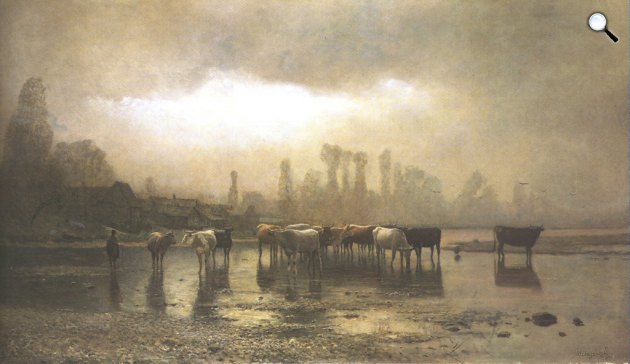 Mednyánszky László: Itatás, 1880 (Fotó: MNG)