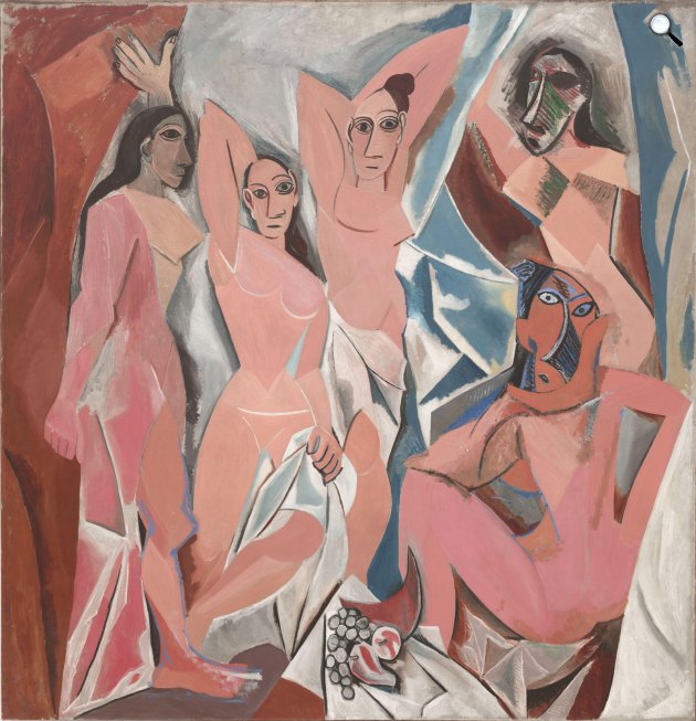 Pablo Picasso: Avignoni kisasszonyok, 1907 (Fotó: Wikiart)