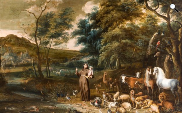 Id. Lambert de Hondt és id. Willem van Herp: Assisi Szent Ferenc az állatokkal (Fotó: Wikiart)