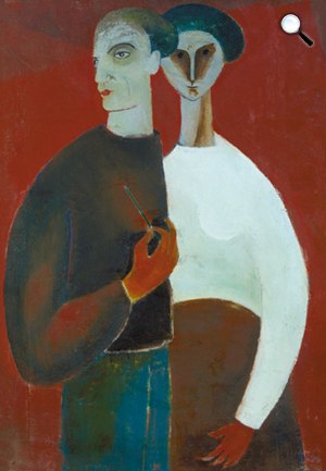 Vajda Lajos és Júlia, 1938 körül (Fotó: viragjuditgaleria.hu)