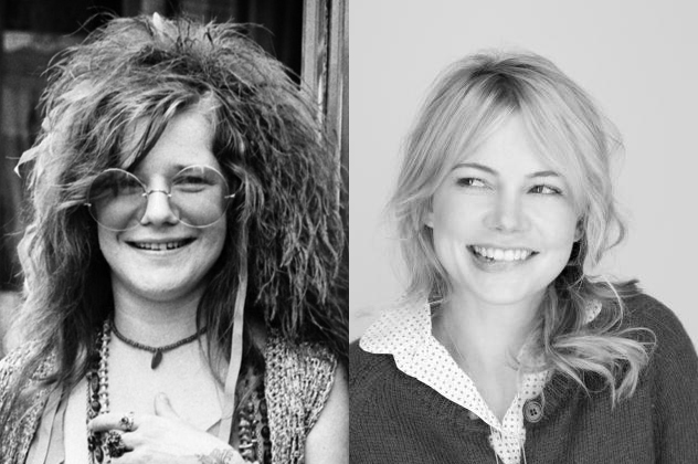 Janis Joplin énekesnő (1943-1970), Michelle Williams színésznő (Fotók: listal.com)