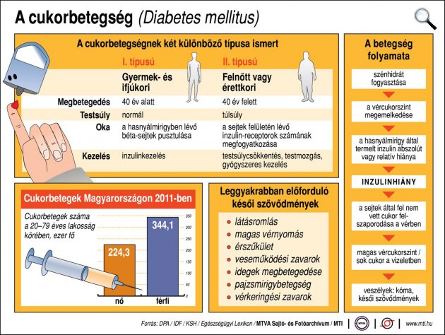 A cukorbetegség (Diabetes mellitus) (Forrás: MTI)
