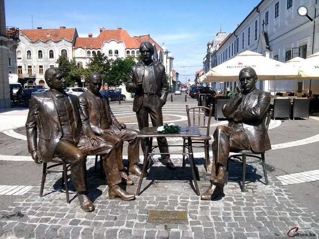 Deák Árpád: Holnaposok (Ady Endre, Juhász Gyula, Dutka Ákos és Emőd Tamás), Nagyvárad (Fotó: Kibelbeck Mara / Cultura.hu)