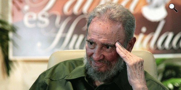 Fidel Castro (1926-2016) kommunista politikus beszédet mond, Kuba (Fotó: Twitter)