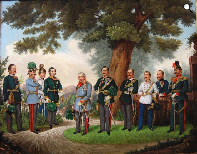 Gróf Joseph Wenzel Radetzky (1766-1858) tábornagy és vezérkara (Fotó: Wikipédia)