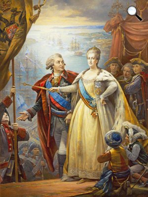 II. Nagy Katalin cárnő és Grigorij Alekszandrovics Patyomkin (Fotó:  Wikipédia)