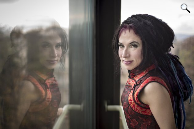 Sofi Oksanen írónő, Budapest, 2016 (MTI Fotó: Mohai Balázs)