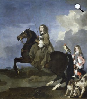 Sébastien Bourdon: Krisztina svéd királynő lovagolóportréja, 1653 (Fotó: Wikiart)