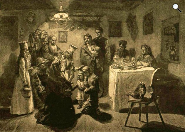 Karácsonyi szokások, 1896 (Fotó: Vasárnapi Ujság / OSZK)