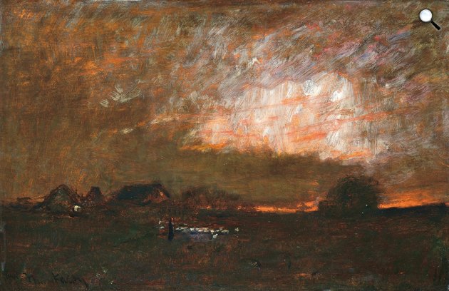 Munkácsy Mihály: Naplemente, 1873 (Fotó: viragjuditgaleria.hu)