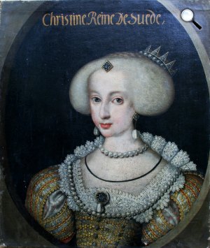 Krisztina svéd királynő fiatalkori portréja, 1640 (Fotó: Wikiart)