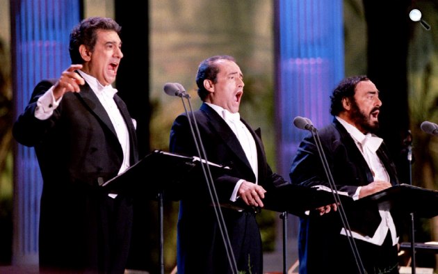 A három tenor: Placidó Domingo, José Carreras és Luciano Pavarotti (Fotó: allmusic.com)