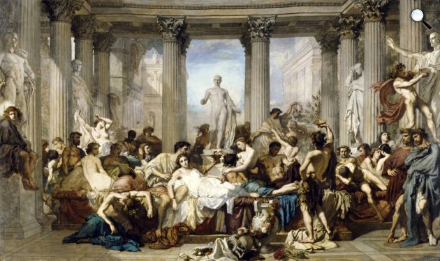 Thomas Couture: Dekadens rómaiak, 1847, Musée d'Orsay (Fotó: Wikipédia)