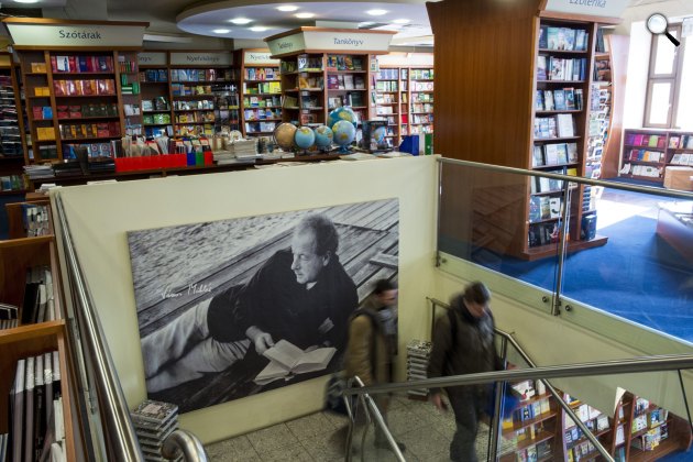 Az Alexandra könyvesháza Budapesten, 2017 (MTI Fotó: Marjai János)