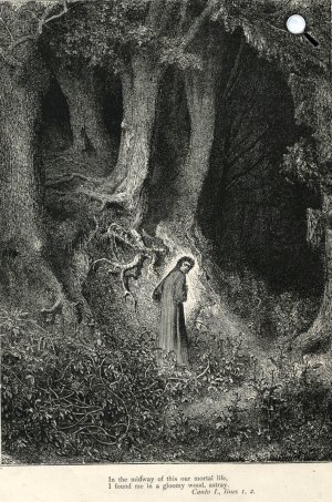 Dante - Gustav Doré: Isteni színjáték, Pokol, illusztráció, 1861 (Fotó: Wikiart)