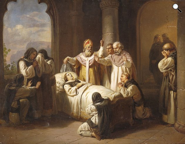 Molnár József: Árpád-házi Szent Margit halála, 1857 (Fotó: Axioart)