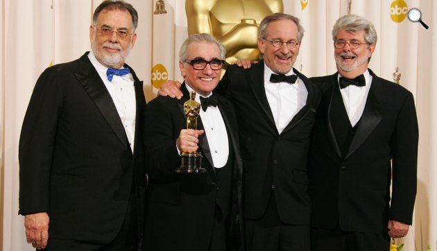 F. F. Coppola, Martin Scorsese, Steven Spielberg és George Lucas, 2007 (Fotó: listal.com)
