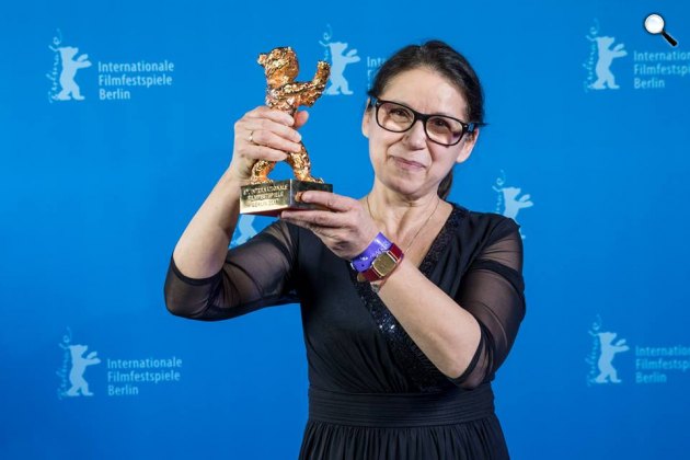 Enyedi Ildikó Testről és lélekről című alkotása nyerte a legjobb filmnek járó Arany Medve díjat a Berlinalén, 2017 (Fotó: @berlinale)