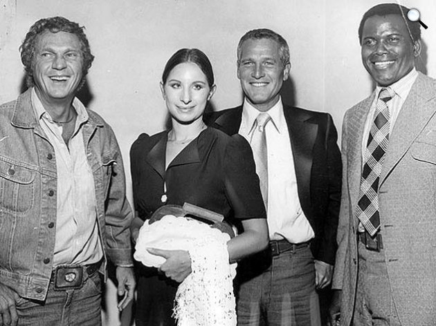 Steve McQueen, Barbara Streisand, Paul Newman és Sidney Poitier, 1972