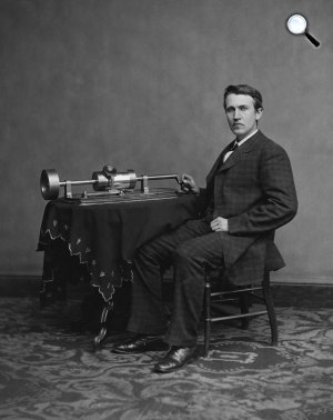 Thomas Alva Edison (1847-1931) feltaláló, tudós, 1877 (Fotó: Wikipédia) 