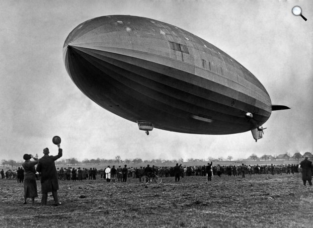 A Hindenburg léghajó első felszállása, 1936. március 4. (Fotó: Wikipédia)