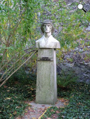 Kiss István: Janus Pannonius (1434-1472) költő, politikus mellszobra, Margitsziget (Fotó: panoramio.com)