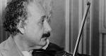 Albert Einstein hegedül, 1931 (Fotó: history.com)