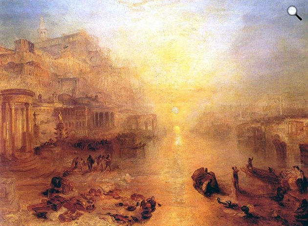J.M.W. Turner: Ovidius kiűzetése Rómából, 1838 (Fotó: Wikiart)