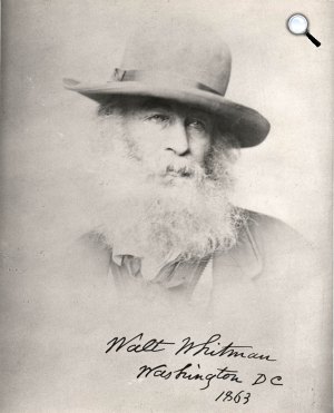 Walt Whitman (1819-1892) amerikai költő, c. 1863 (Fotó: Charles E. Feinberg Collection / whitmanarchive.org)