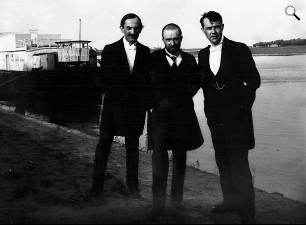 Babits Mihály, Juhász Gyula, Kosztolányi Dezső, Szeged, 1923 (Fotó: Török Sophie / PIM)