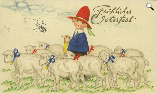 Osztrák húsvéti képeslap, 1934 (Fotó: goethezeitportal.de)