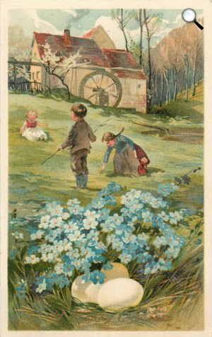 Osztrák húsvéti képeslap, 1906 (Fotó: goethezeitportal.de)