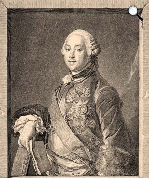 Schmidt Gy. metszete Tocque L. festménye után: Esterházy Fényes Miklós herceg (1714-1790) (Fotó: OSZK)