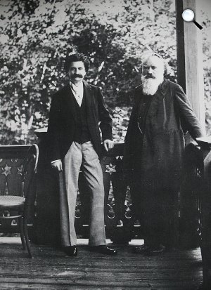 Ifj. Johann Strauss (1825-1899) és Johannes Brahms (1833-1897), 1894