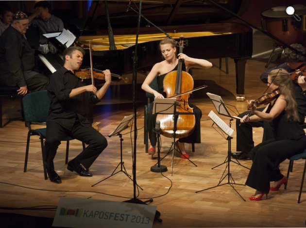 Kaposfest - Kelemen Barnabás; Kokas Katalin; Szakcsi Lakatos Béla, Kaposvár, 2013 (MTI Fotó: Varga György)